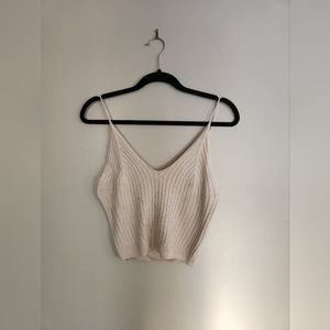 Beige knit top